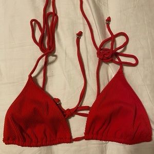 Red bikin from white fox